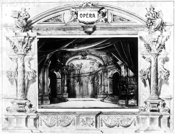 Set design for Mozart's Don Giovanni, 1875. Artist: Unknown