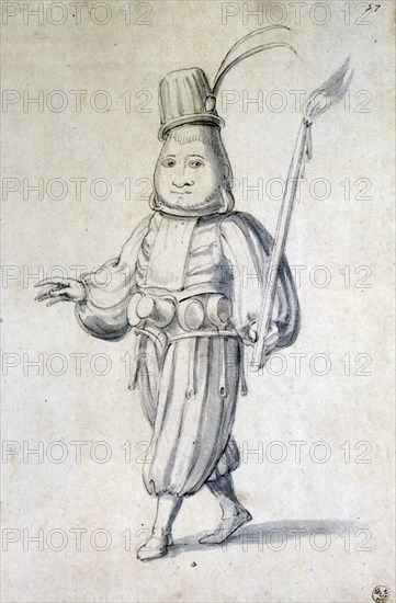 Design for a costume for a cook, 16th century. Artist: Giuseppe Arcimboldi