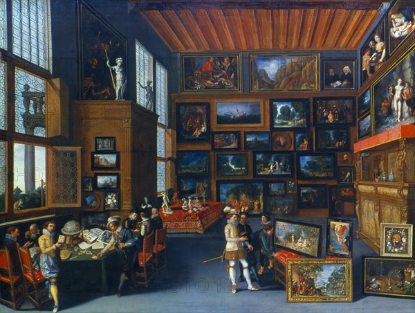 'Cognoscenti in a Room hung with Pictures', c1620. Artist: Anon