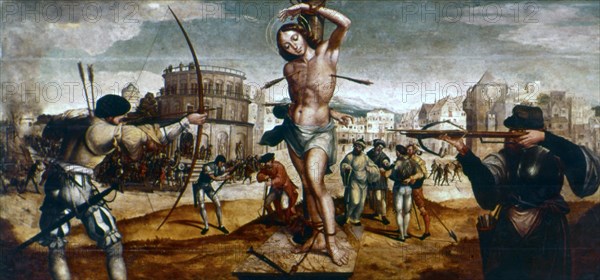 'The Martyrdom of St Sebastian', 16th century. Artist: Gregorio Lopez