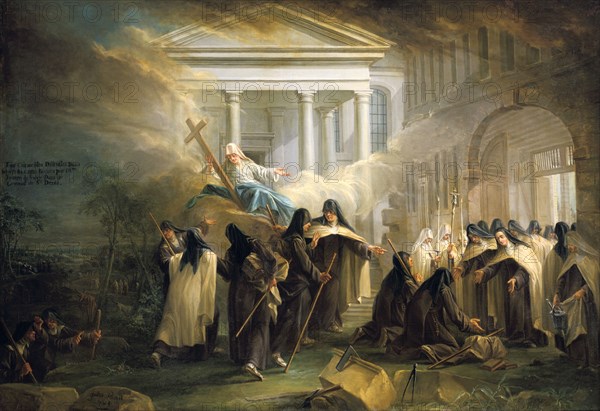 'The arrival of the Carmelite nuns from Brussels', mid 18th century. Artist: Charles Guillot