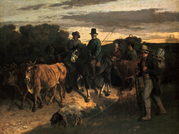 'The Farmers of Flagey' ('Les Paysans de Flagey'), 1855. Artist: Gustave Courbet