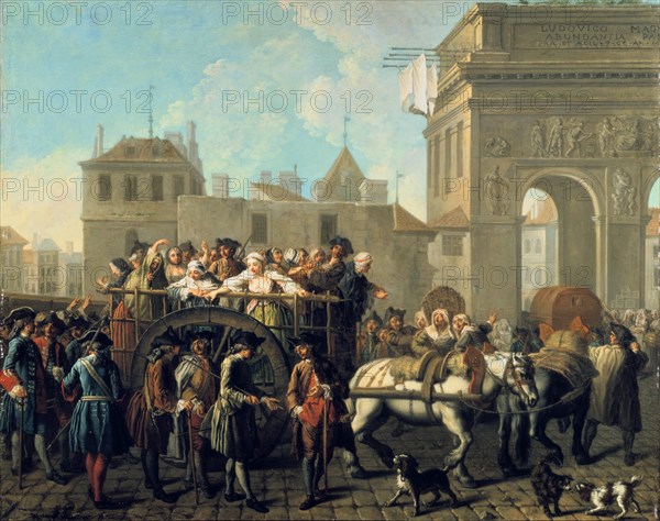 'Transport of Prostitutes to the Salpetriere', c1760-1770. Artist: Etienne Jeaurat