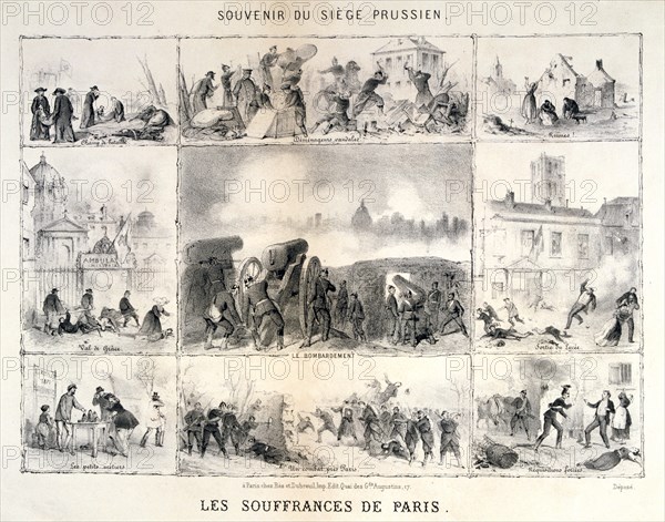 'Les Souffrances de Paris', 1870-1871. Artist: Anon