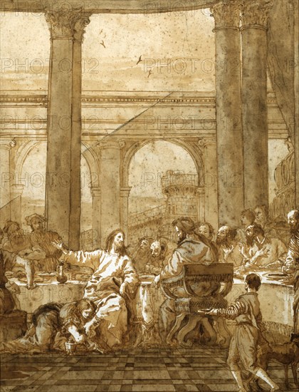 'Feast in the House of Simon', 18th/early 19th century. Artist: Giovanni Domenico Tiepolo