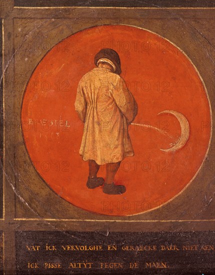 'Whatever I do, I do not Repent, I Keep Pissing against the Moon', c1558-1560. Artist: Pieter Bruegel the Elder