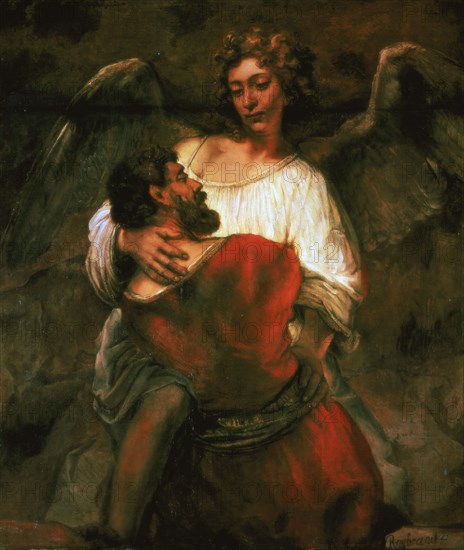 'Jacob Fights the Angel', 1660. Artist: Rembrandt Harmensz van Rijn