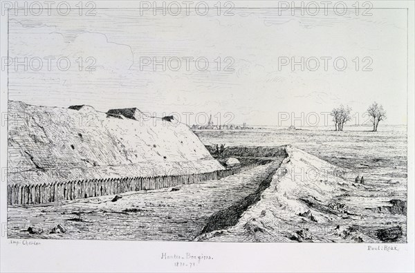 Haute Brugeres, Siege of Paris, 1870-1871. Artist: Paul Roux