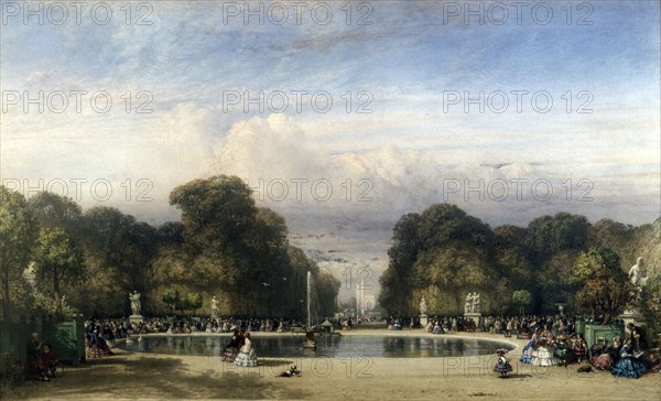 'The Tuileries Gardens', 1858. Artist: William Wyld