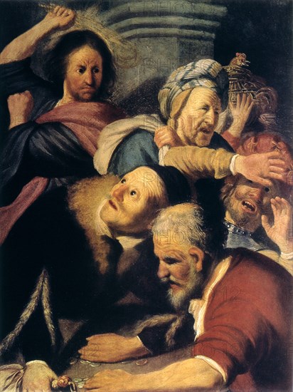 'Christ Drives the Money-Changers from the Temple', 1626. Artist: Rembrandt Harmensz van Rijn