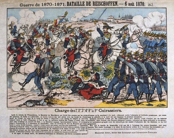 Battle of Reichshoffen, Franco-Prussian war, 6th August 1870. Artist: Anon