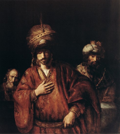 'Haman Recognizes His Fate', c1665. Artist: Rembrandt Harmensz van Rijn