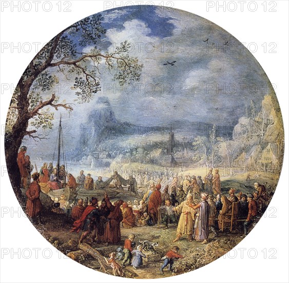 'The Sermon of Christ at the Genezareth Lake,' 1623.   Artist: David Vinckboons