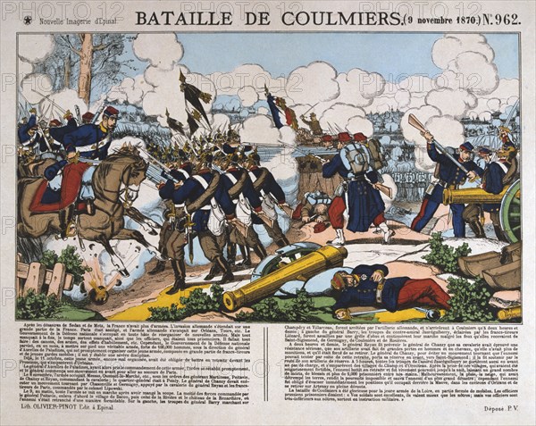 Battle of Coulmiers, Franco-Prussian War, 9th November 1870. Artist: Anon