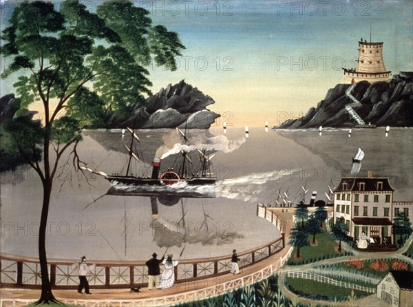 'US Mail Boat', 1870. Artist: Leila Bauman
