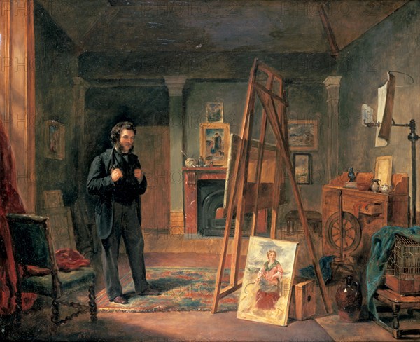 'Portrait of Thomas Faed in his Studio', 19th century. Artist: John Ballantyne