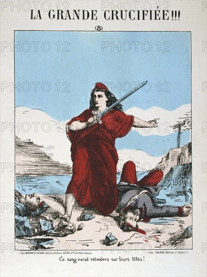 Allegory of Republican France, 1871.  Artist: E Courtaux