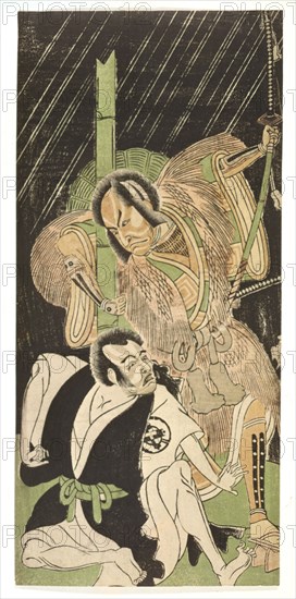 'Actors as Sumurai', 18th century. Artist: Shunshô