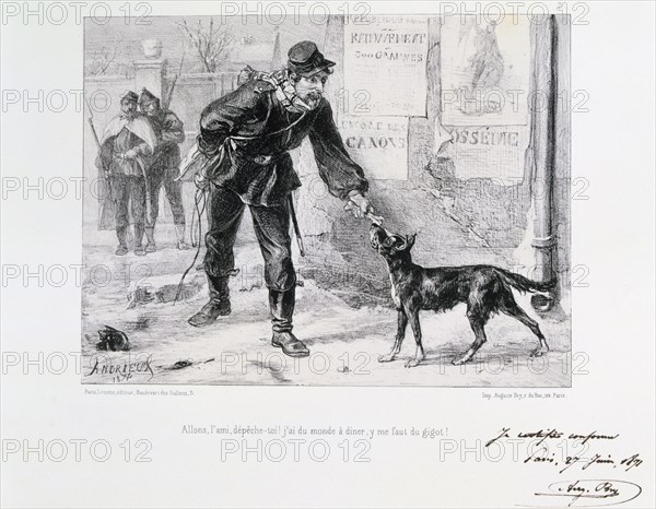 Siege of Paris, Franco-Prussian War, 1871. Artist: Auguste Bry