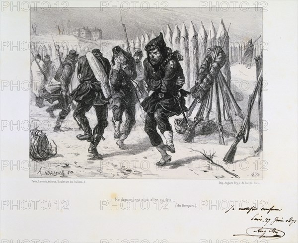Siege of Paris, Franco-Prussian War, 1870 (1871). Artist: Auguste Bry