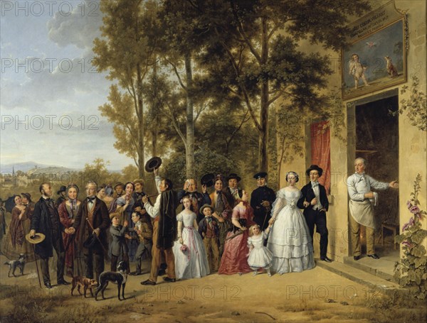 'A Wedding in the 'Coeur Volant' Chapel in Marly about 1850' (19th century). Artist: Anon