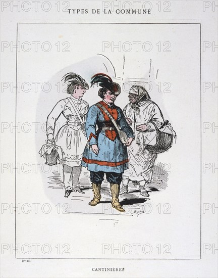 'Cantinieres', Paris Commune, 1871. Artist: Anon