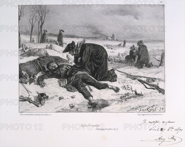 After the Battle of Champigny, Franco-Prussian War, 1870 (1871). Artist: Auguste Bry