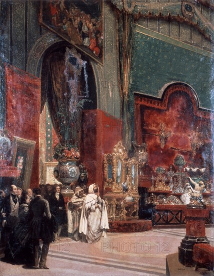 'Abd al-Kadir Visits the Exposition Universelle de Paris', 1855.  Artist: Prosper Lafaye