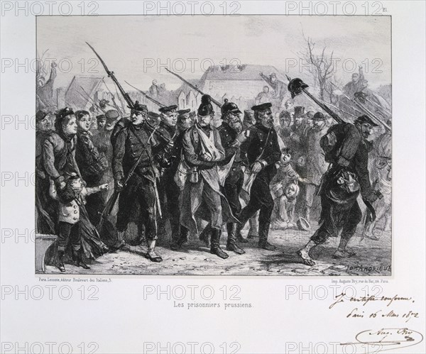 Prussian prisoners, Franco-Prussian War, 1870 (1872). Artist: Auguste Bry