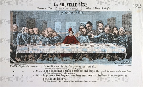 'La Nouvelle Cene', Paris Commune, 1871. Artist: Anon