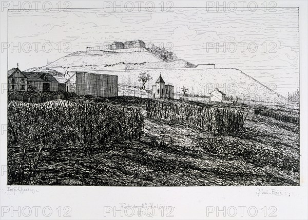 Fort du Mont Valerien, Siege of Paris, 1870-1871. Artist: Paul Roux
