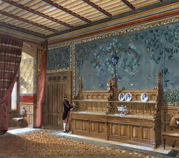 Design for an interior, 1868. Artist: Unknown