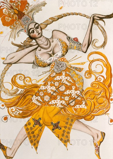 'The Firebird', costume for The Firebird, the ballet by lgor Stravinsky, 1910. Artist: Leon Bakst