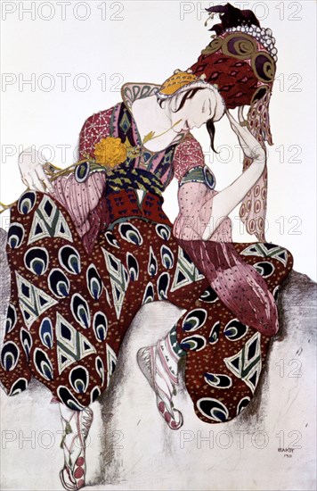 'Iskander', costume design for the ballet La Peri (music by Paul Dukas), c1913. Artist: Leon Bakst