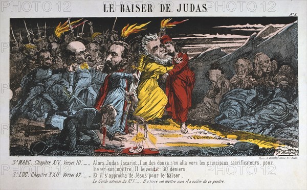 'Le Baiser de Judas', Paris Commune, 1871.  Artist: Anon