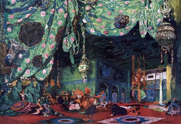 Set design for the ballet Scheherazade, c1913. Artist: Leon Bakst