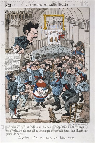 'Une Séance en Partie Double', 1871.  Artist: Anon