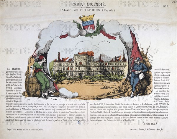 'Paris Incendie', 1871. Artist: Anon