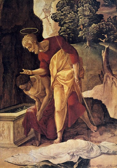 'The Apostle Philip Baptizing the Eunuch', detail, 16th century.  Artist: Jan van Scorel