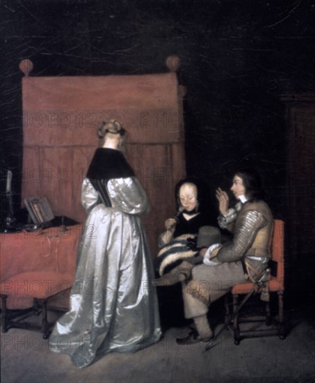 'Paternal Admonition', 1654-1655. Artist: Gerard Terborch II