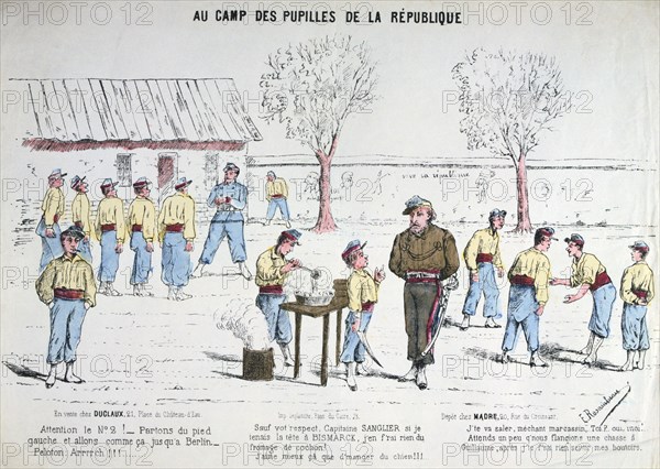 'Aux Camp des Pupilles de la Republique', 1871.  Artist: Anon