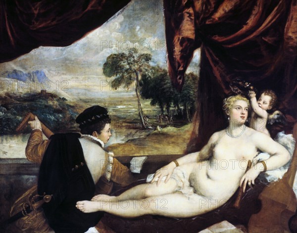 'Venus and the Lute Player', c1565-1570. Artist: Titian