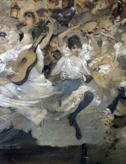 'Parce Domine', detail, c1884..  Artist: Léon Adolphe Willette