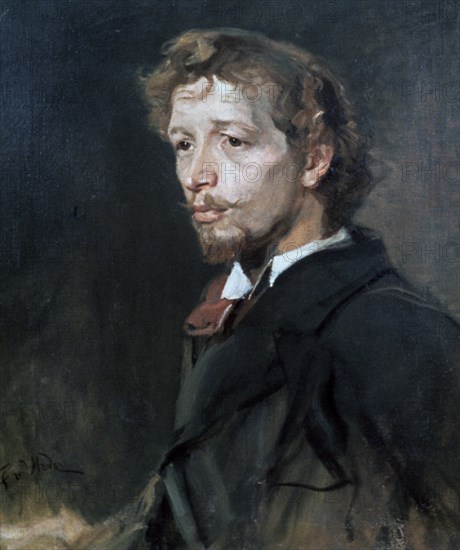 'Portrait of a Young Man', c1880. Artist: Fritz Karl Hermann von Uhde