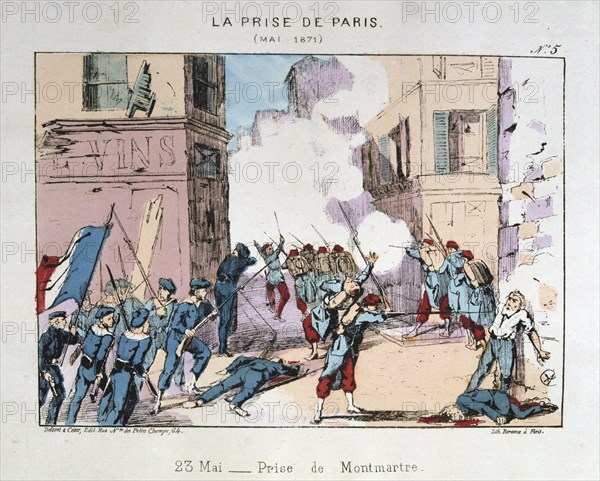 'La Prise de Paris', May 1871. Artist: Anon