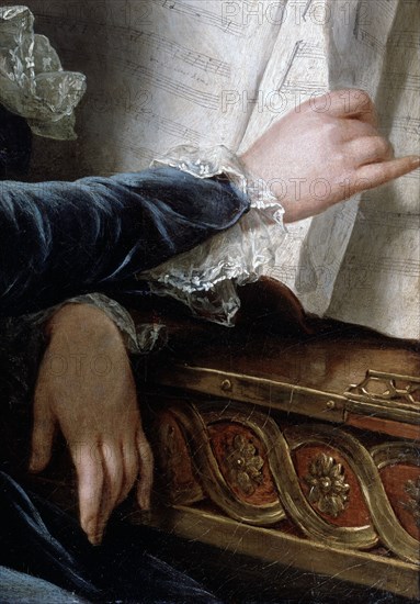 'The Comtesse de Selve Making Music', detail, 1787.  Artist: Adélaïde Labille-Guiard