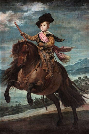 'Prince Baltasar Carlos on Horseback,' 1635-36.  Artist: Diego Velázquez