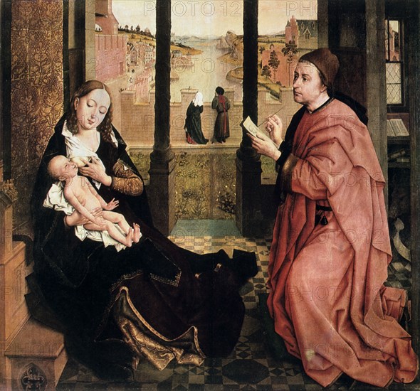 'St Luke Drawing the Virgin,' 15th century.  Artist: Rogier Van der Weyden