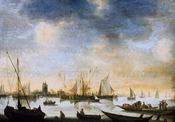 'River view,' 17th Century.  Artist: Jan van Goyen