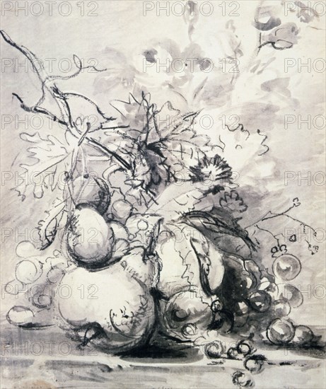 'Still Life of Fruit', (1700 - 1749?). Artist: Jan van Huysum